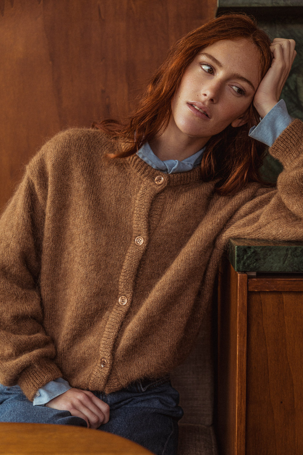 Hortense camel cardigan