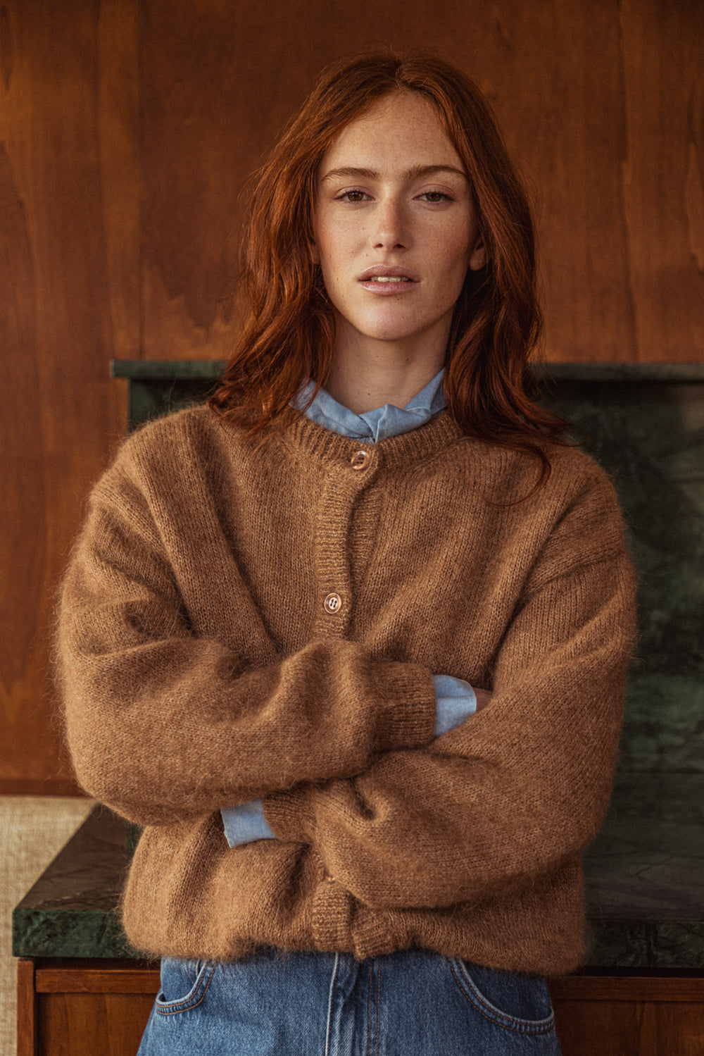 Hortense camel cardigan