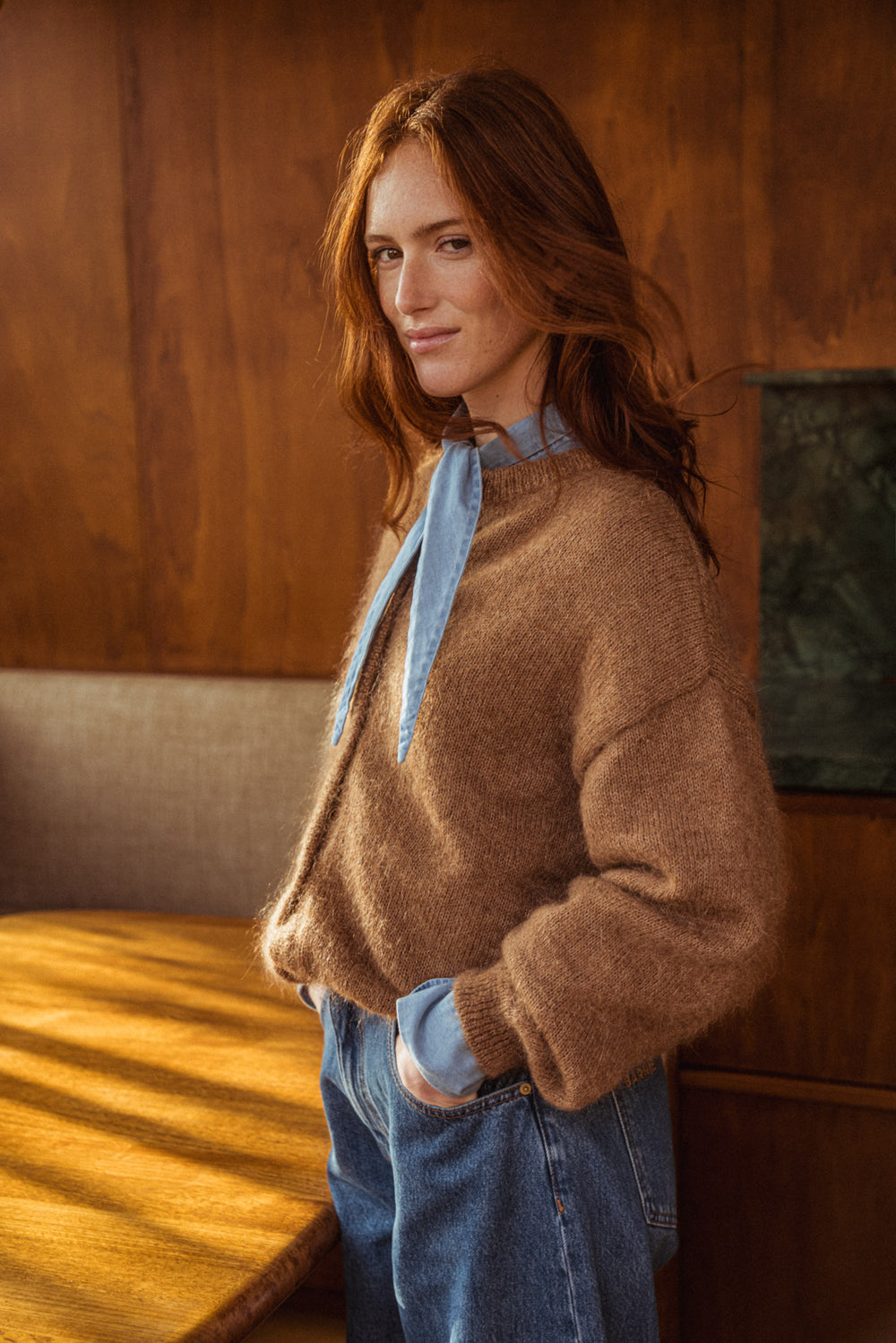 Hortense camel cardigan