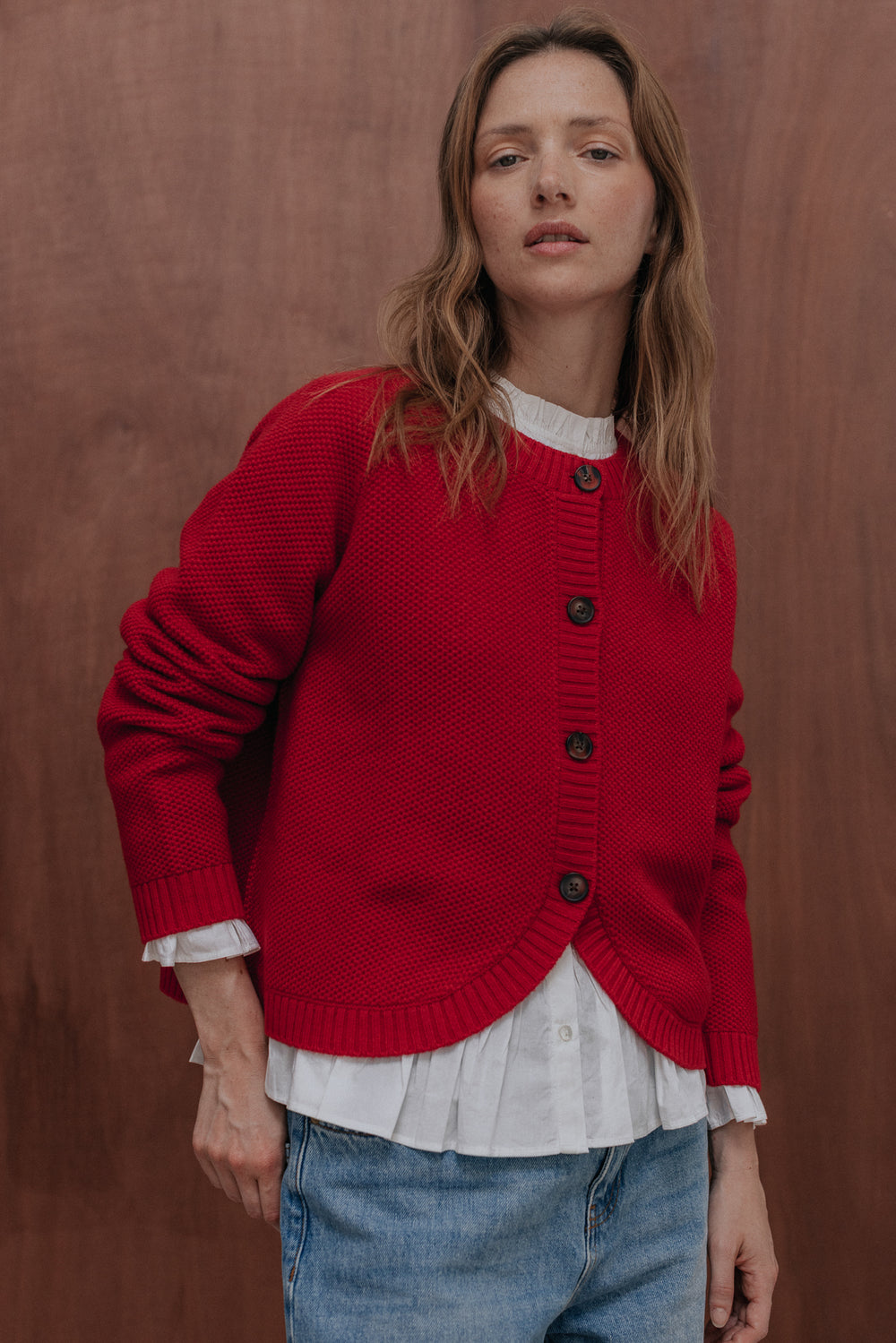 Cardigan Léane rouge
