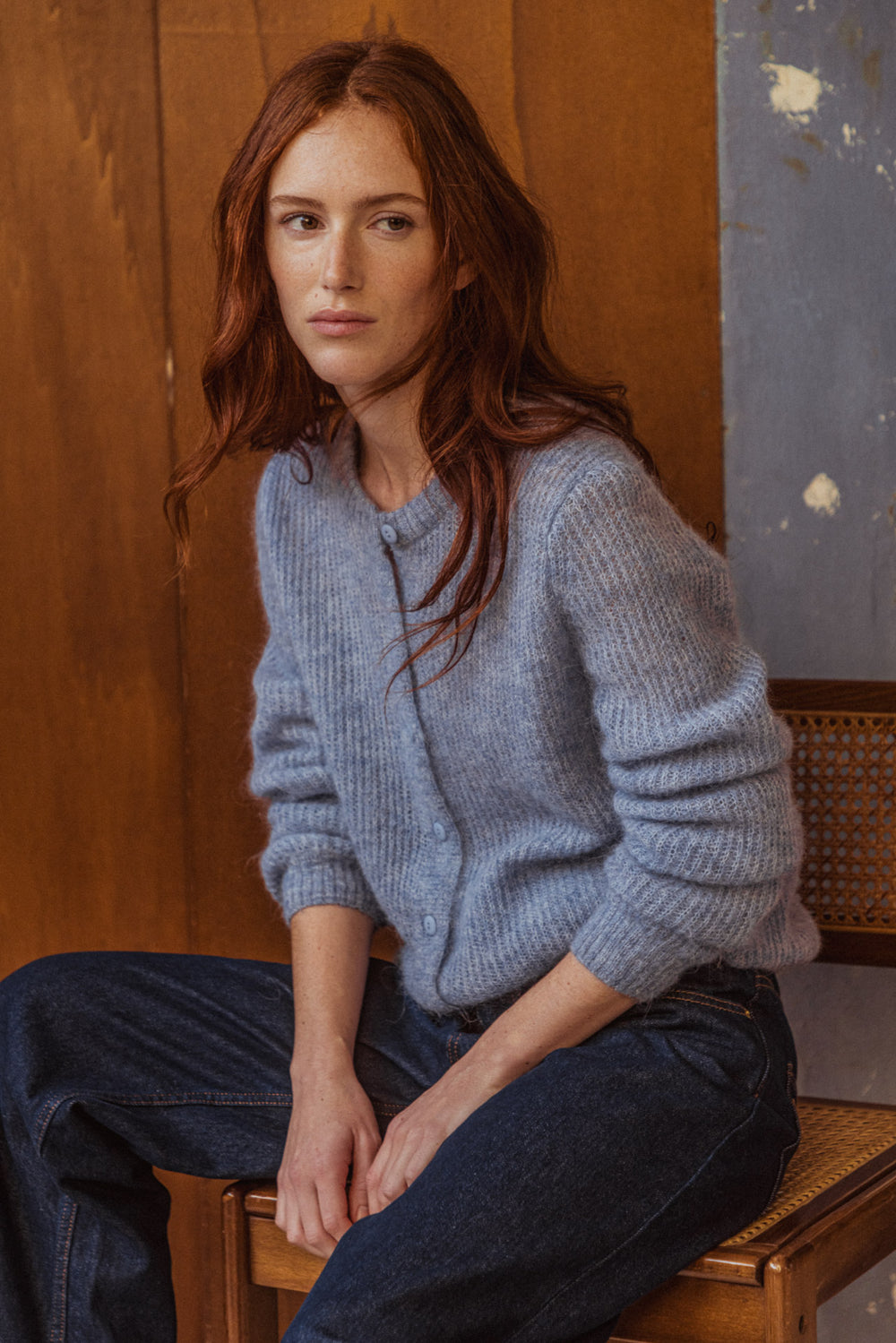 Cardigan Moon bleu ciel