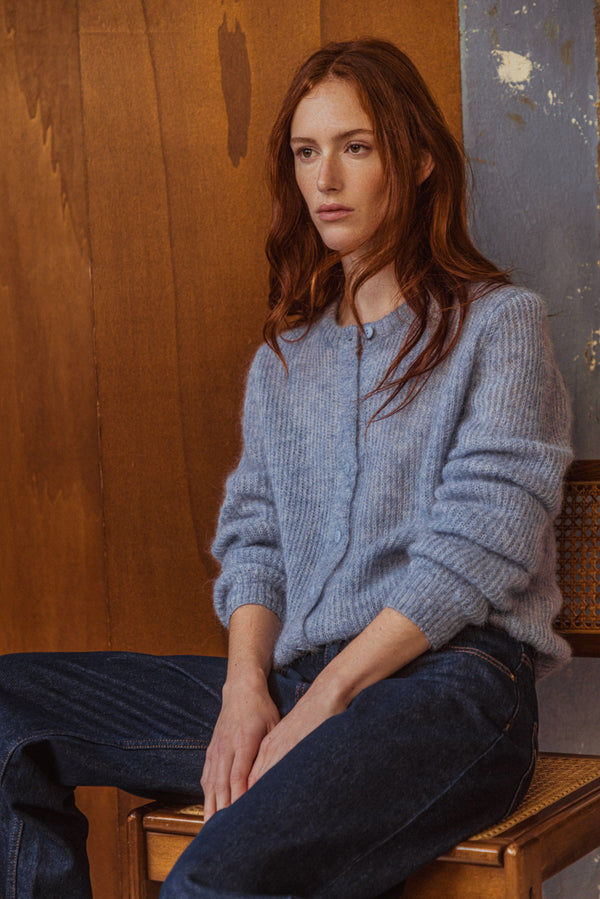 Cardigan Moon bleu ciel