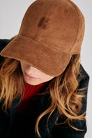 Casquette en velours camel Willow 1