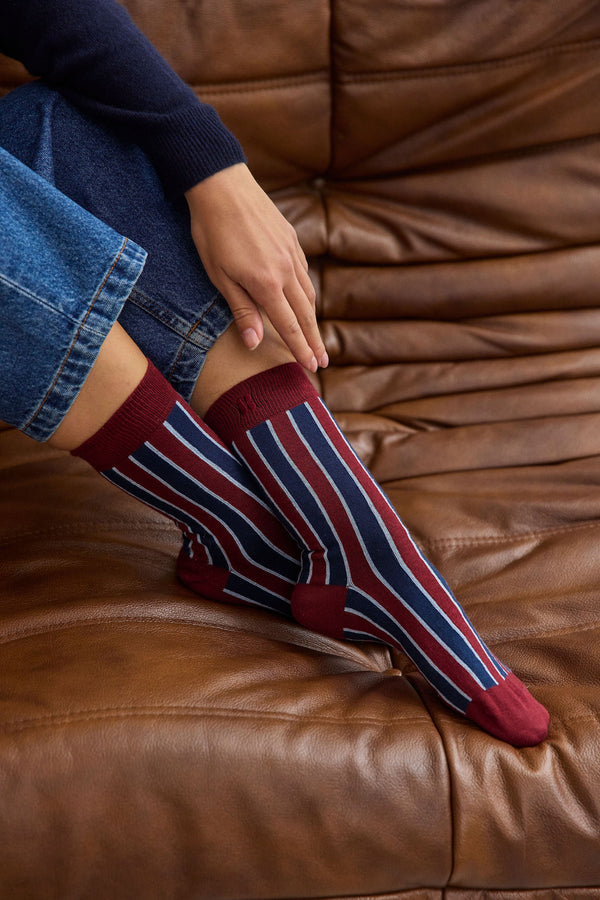 Chaussettes Berthe bordeaux