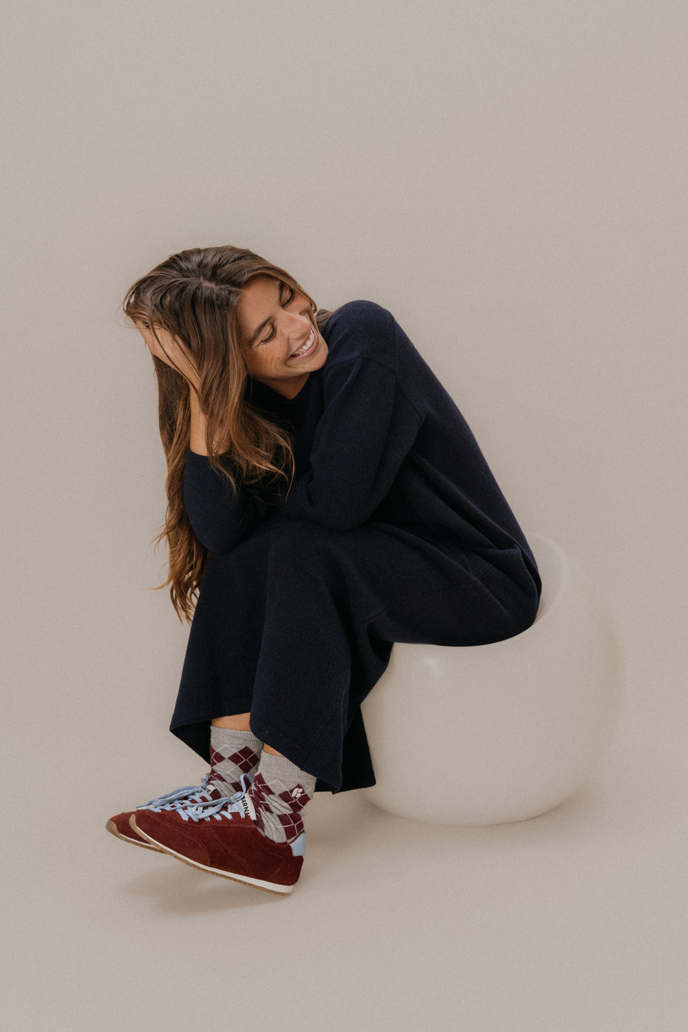 Chaussettes Sophie gris chiné