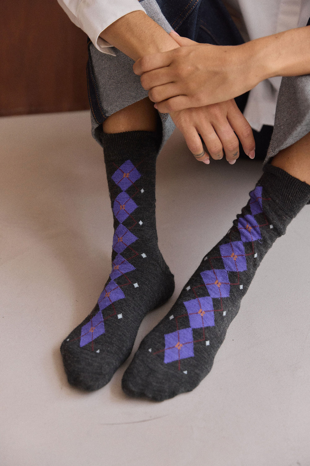 Chaussettes Louisa gris chiné