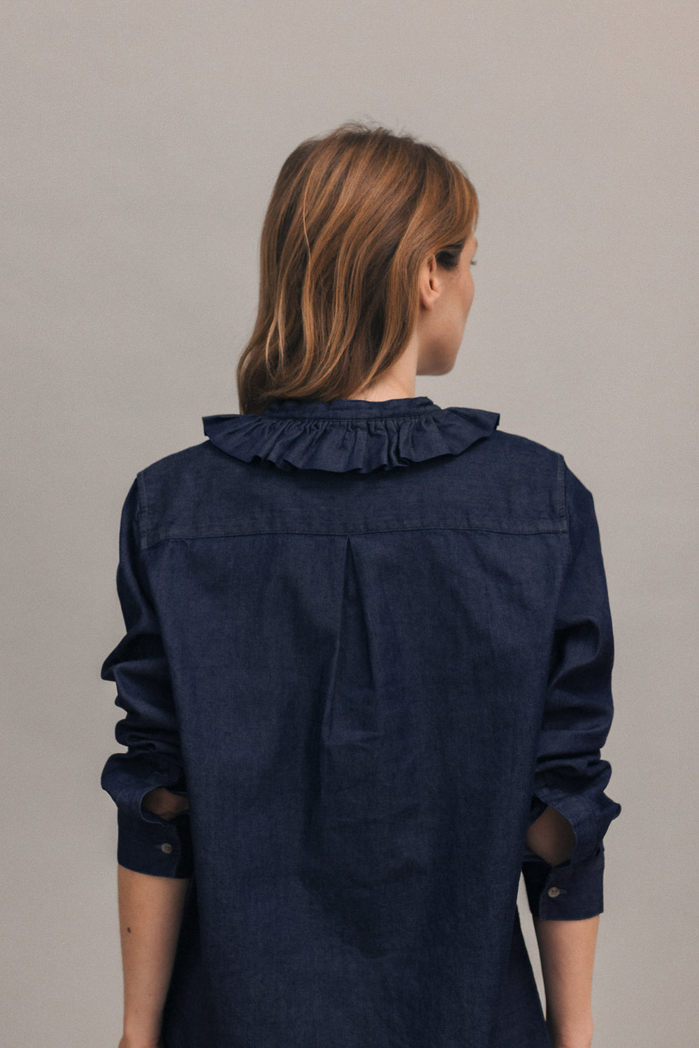 Amelia raw denim shirt