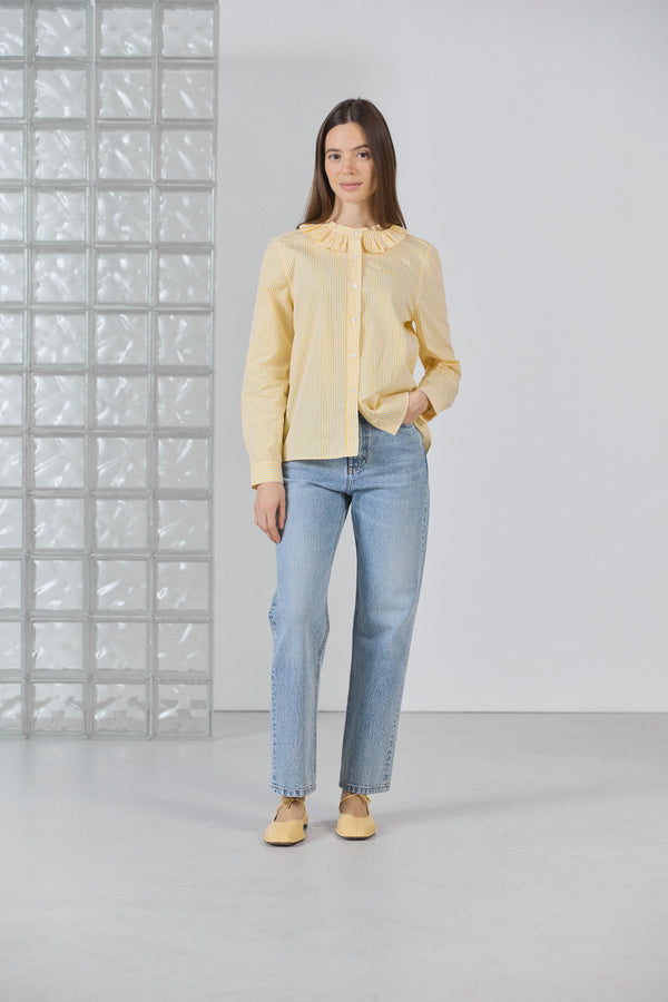 Chemise Amelia rayures jaunes 4