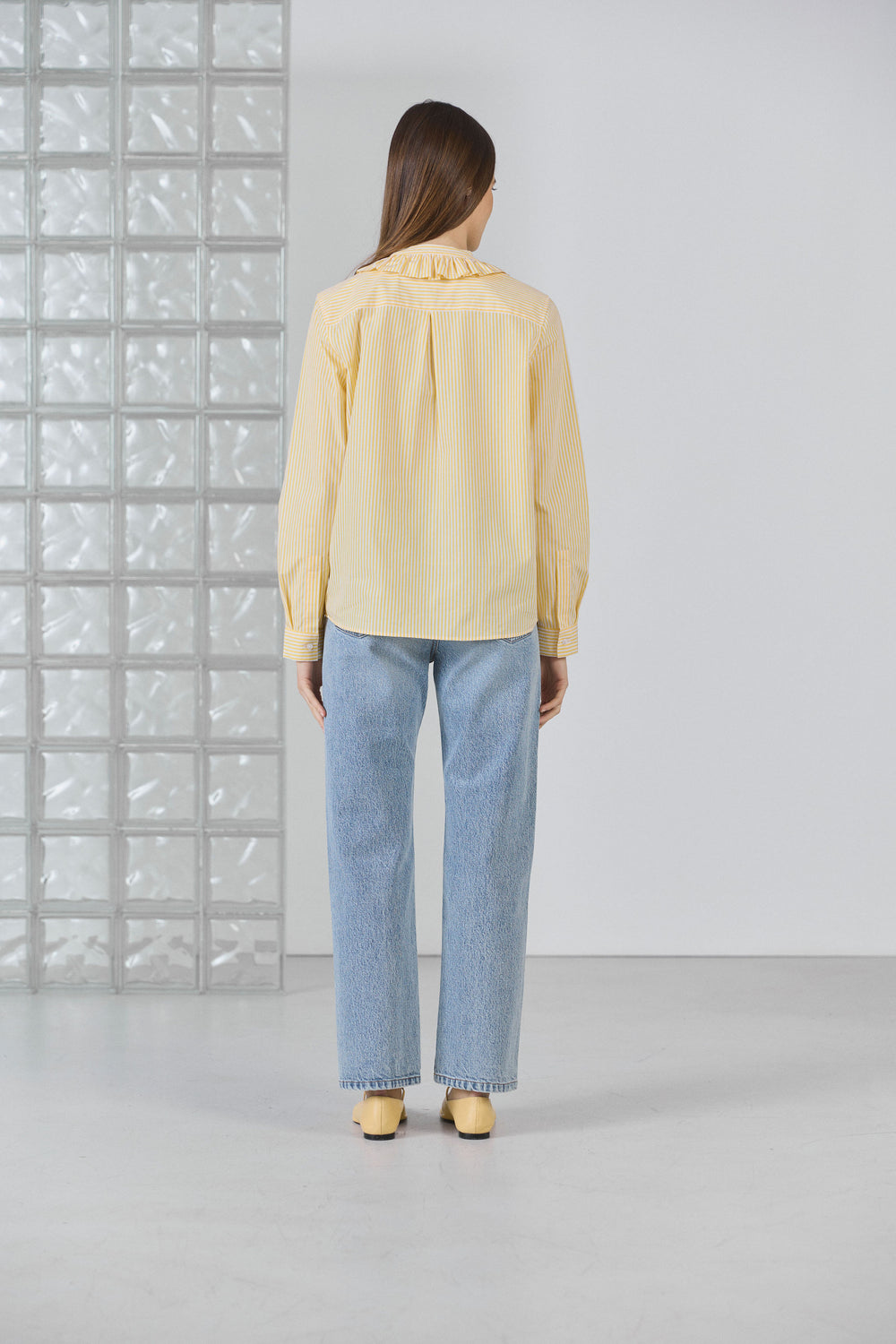 Chemise Amelia rayures jaunes 5