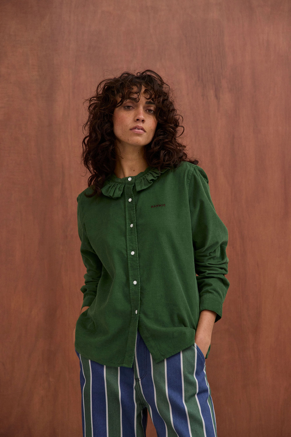 Chemise Amelia vert forêt