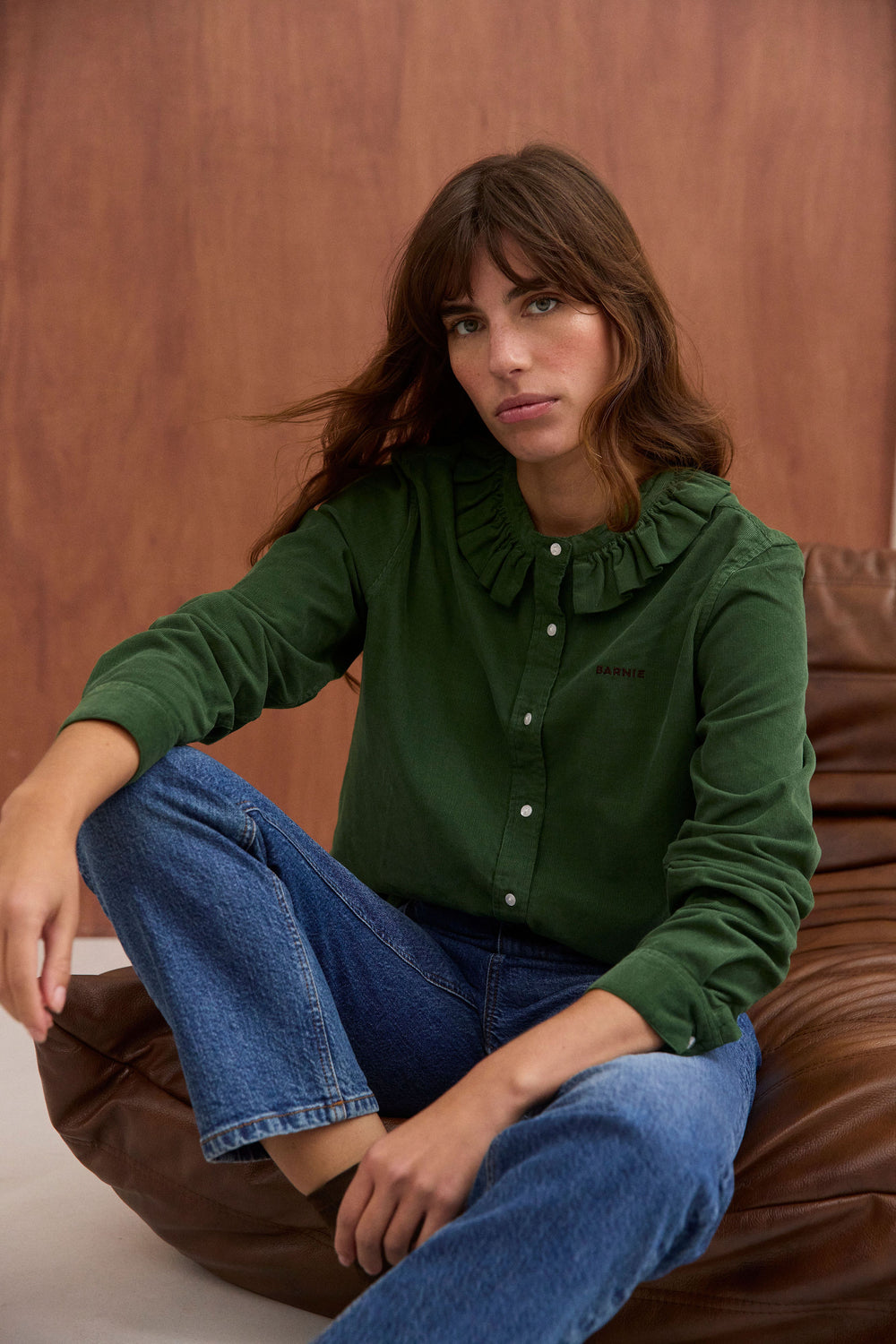 Chemise Amelia vert forêt
