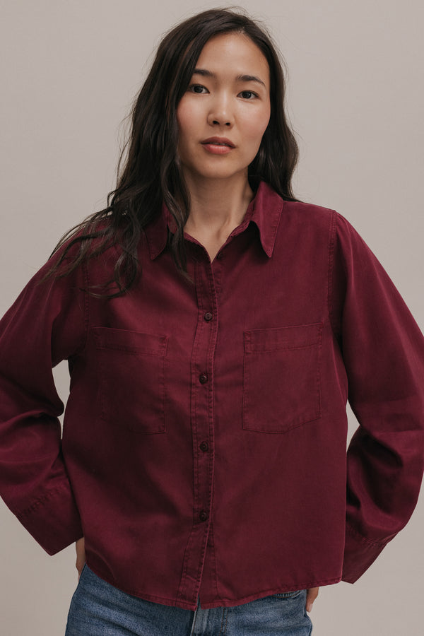 Chemise Elio bordeaux