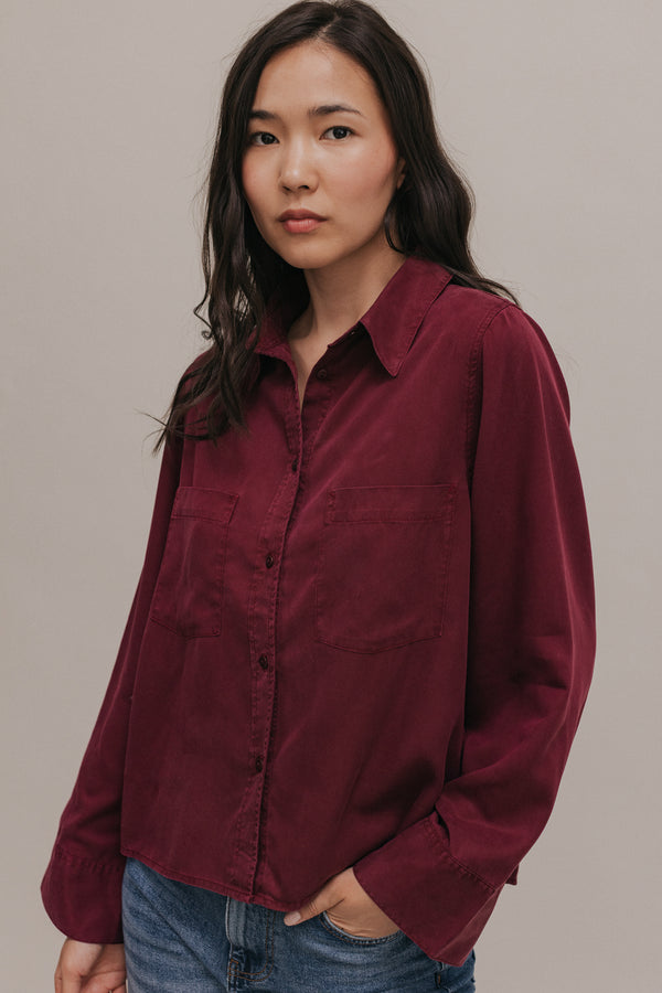 Chemise Elio bordeaux
