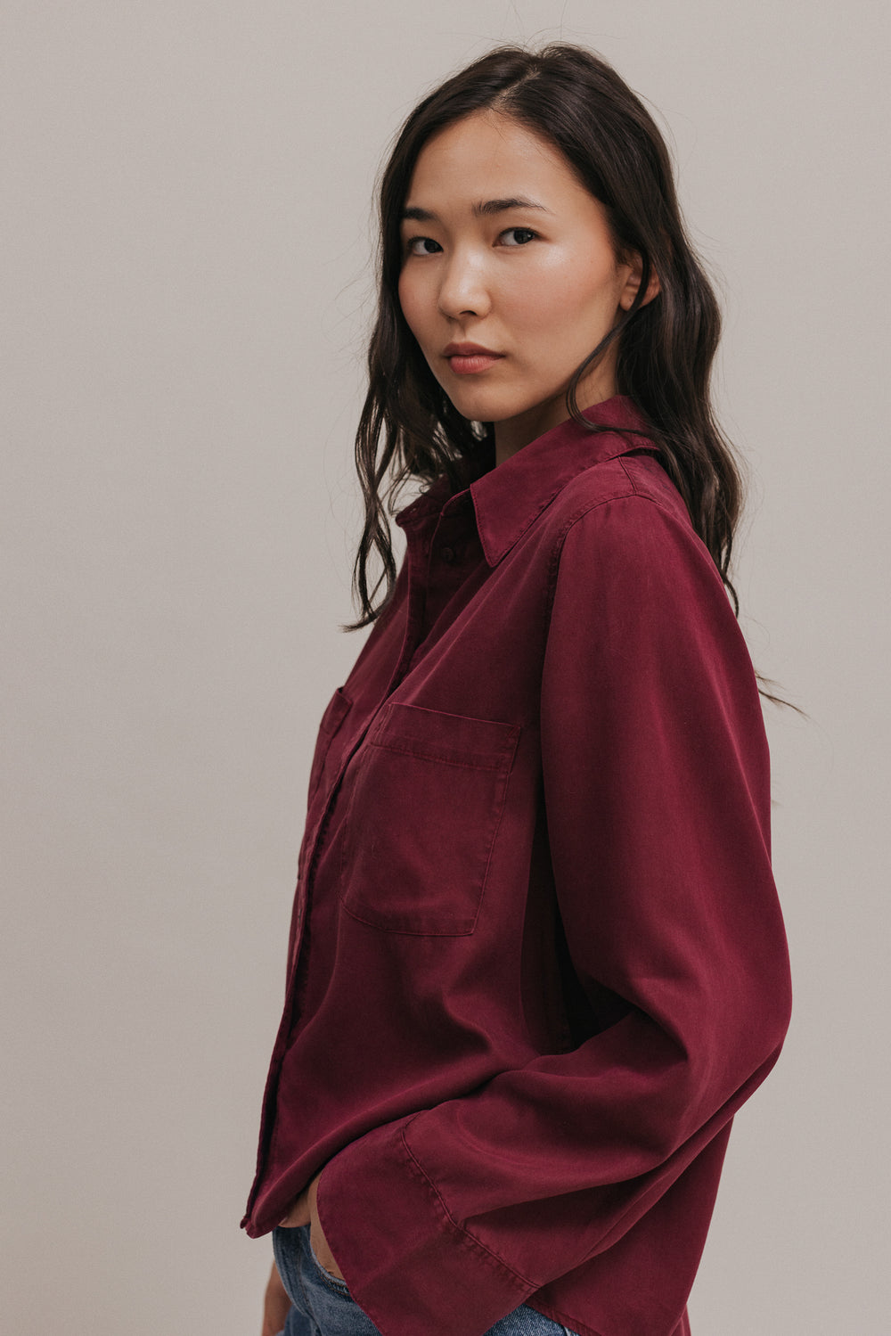 Elio bordeaux shirt