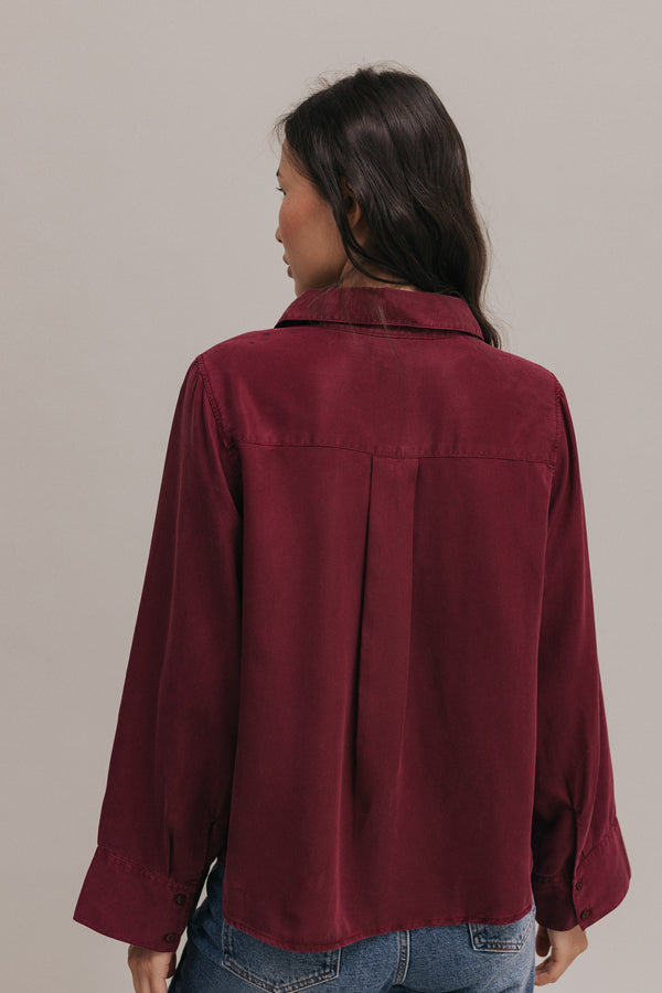 Chemise Elio bordeaux