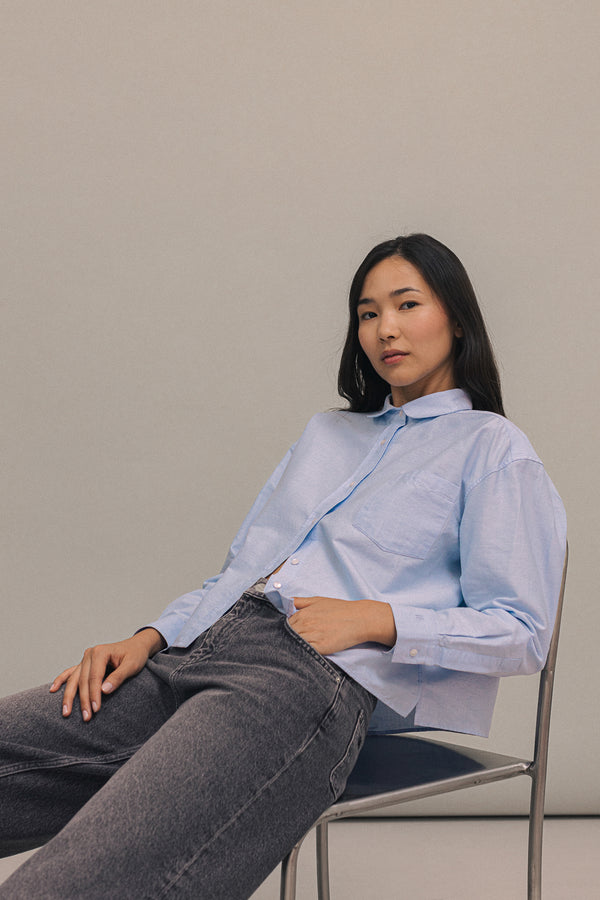 Chemise Isla oxford bleu