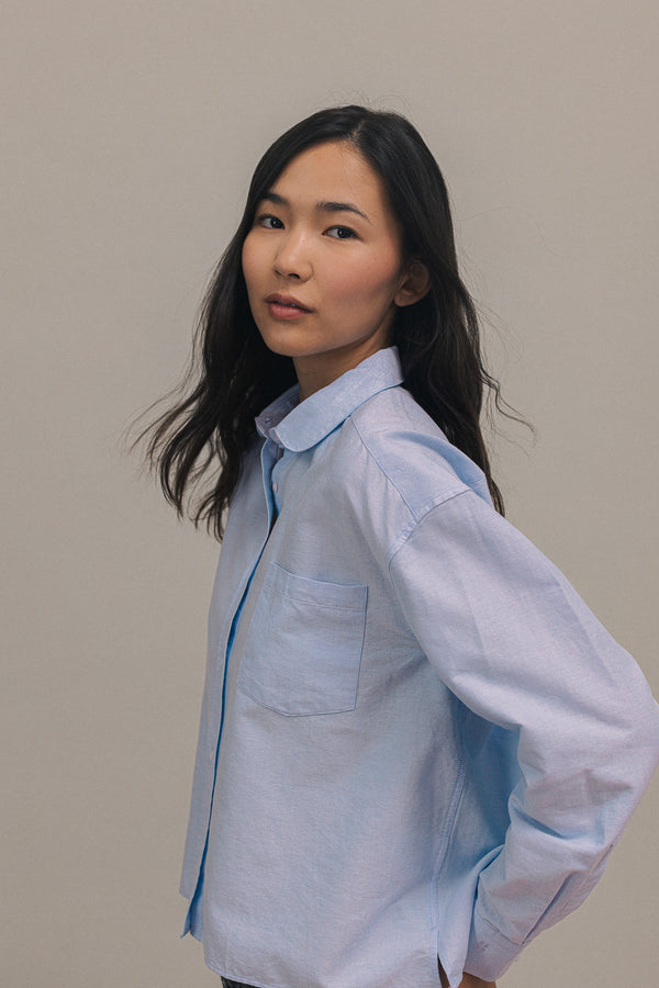 Chemise Isla oxford bleu