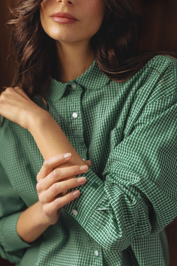 Chemise Isla carreaux verts