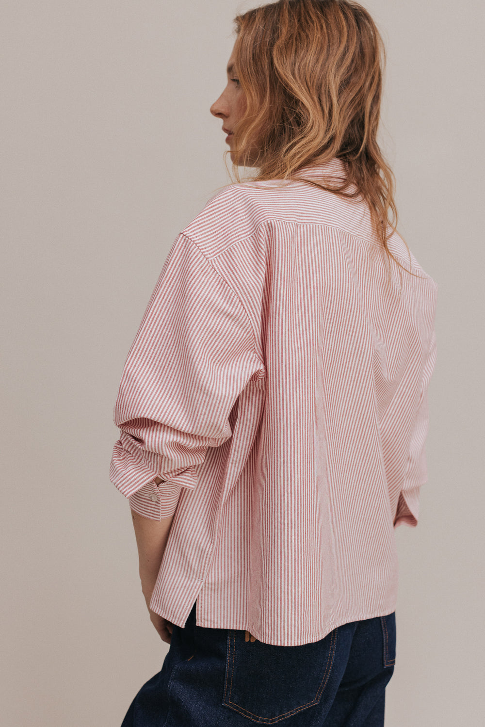 Chemise Isla rayures rouges