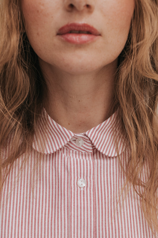 Isla red striped shirt