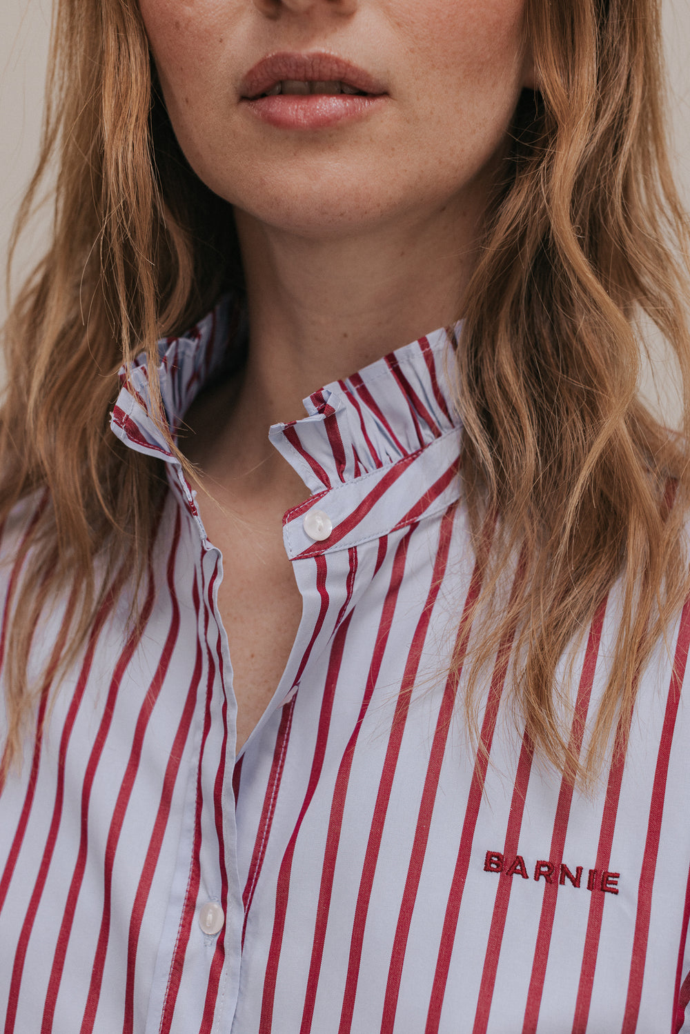 Jasmine sky stripe shirt