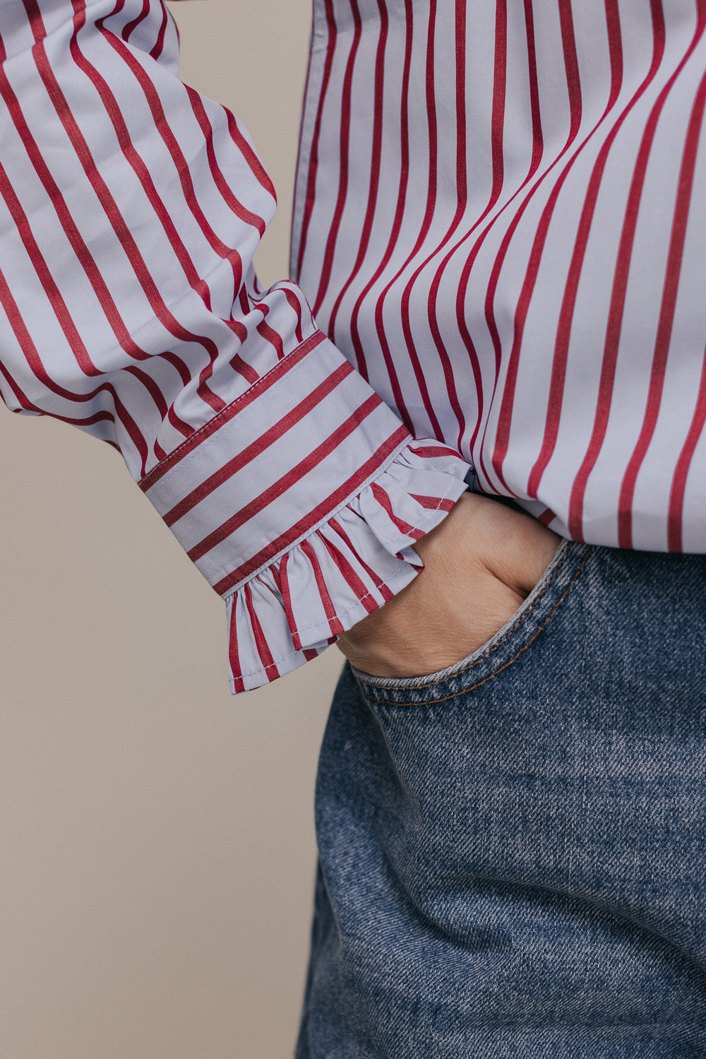 Jasmine sky stripe shirt