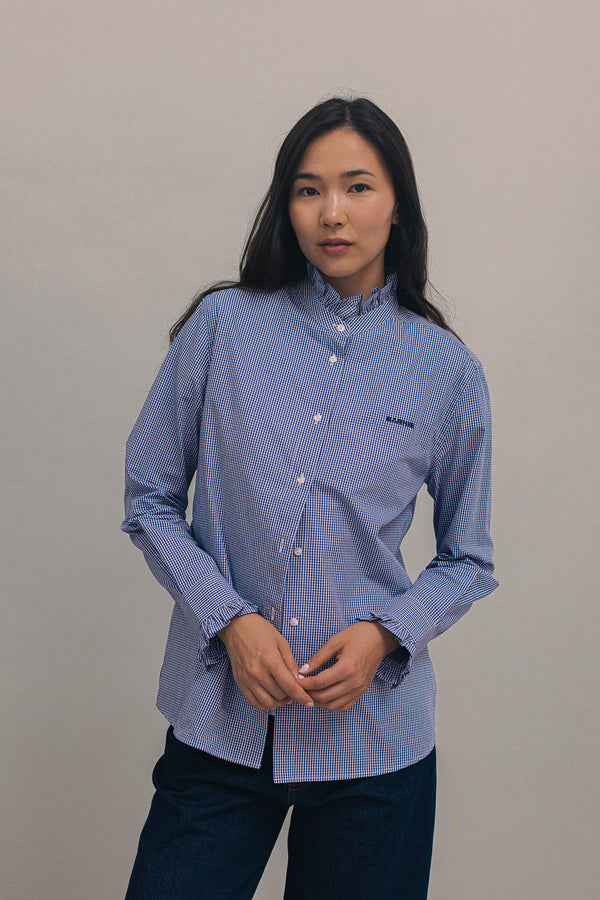 Chemise Jasmine vichy bleu