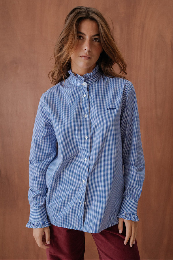 Chemise Jasmine vichy bleu