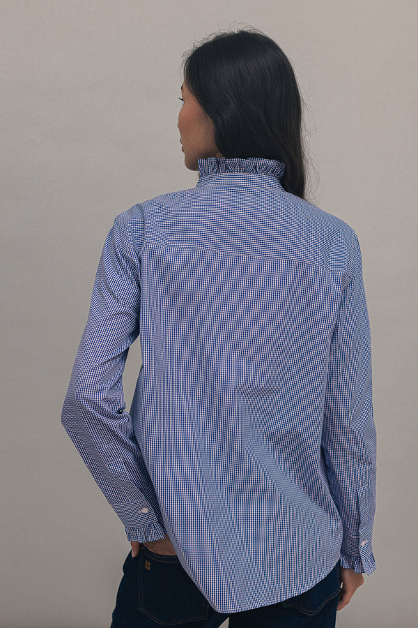 Chemise Jasmine vichy bleu