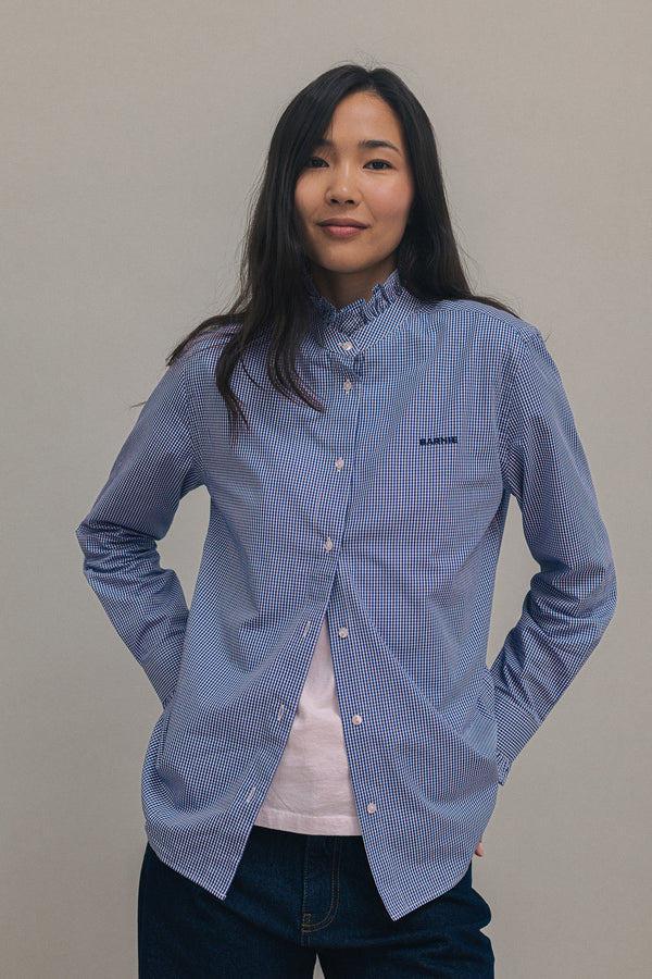 Chemise Jasmine vichy bleu
