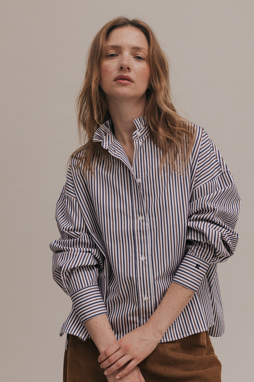 Chemise Jenny Boy rayures marron