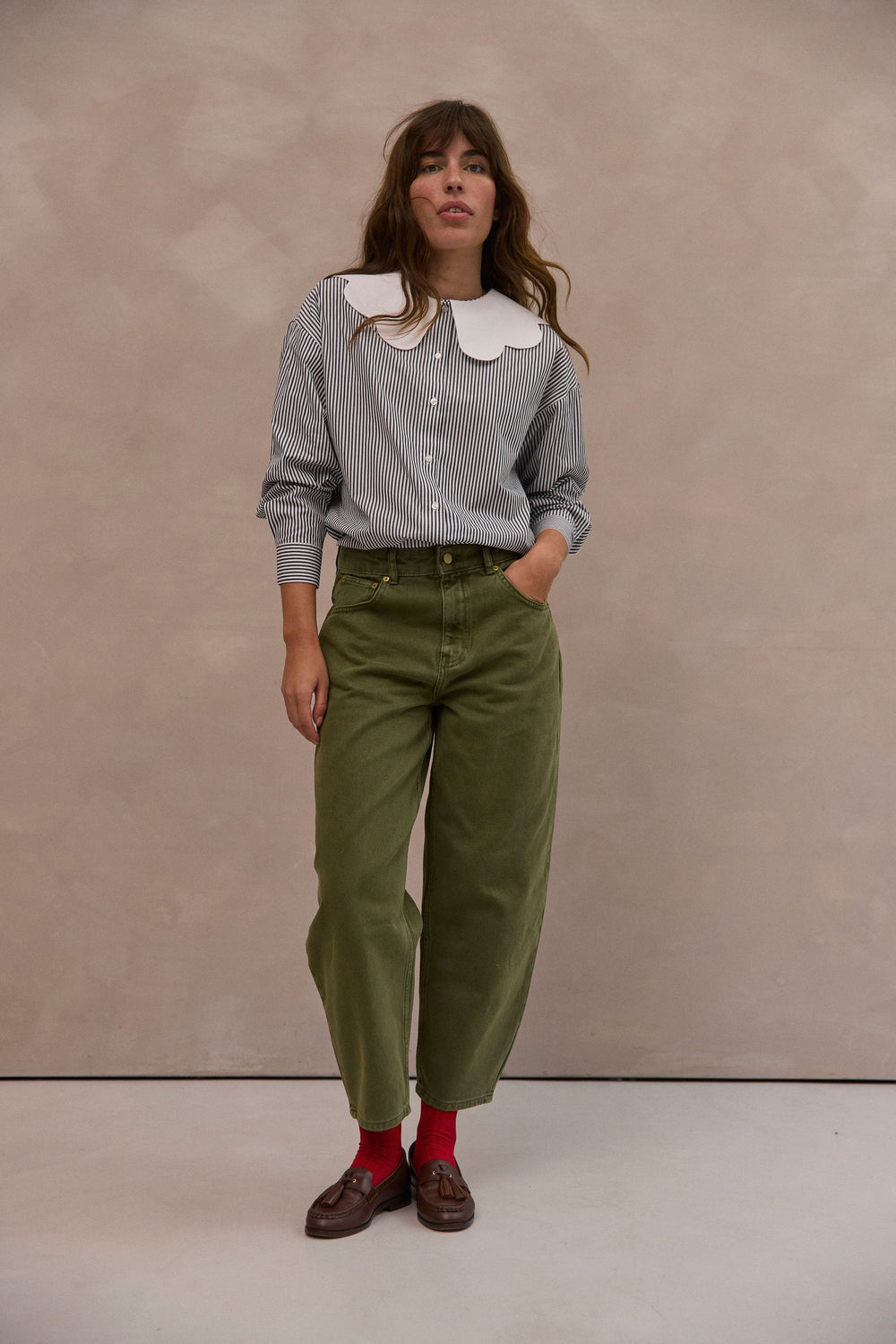 Chemise Katy rayures noires