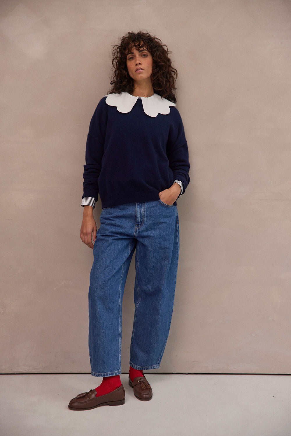 Chemise Katy rayures noires