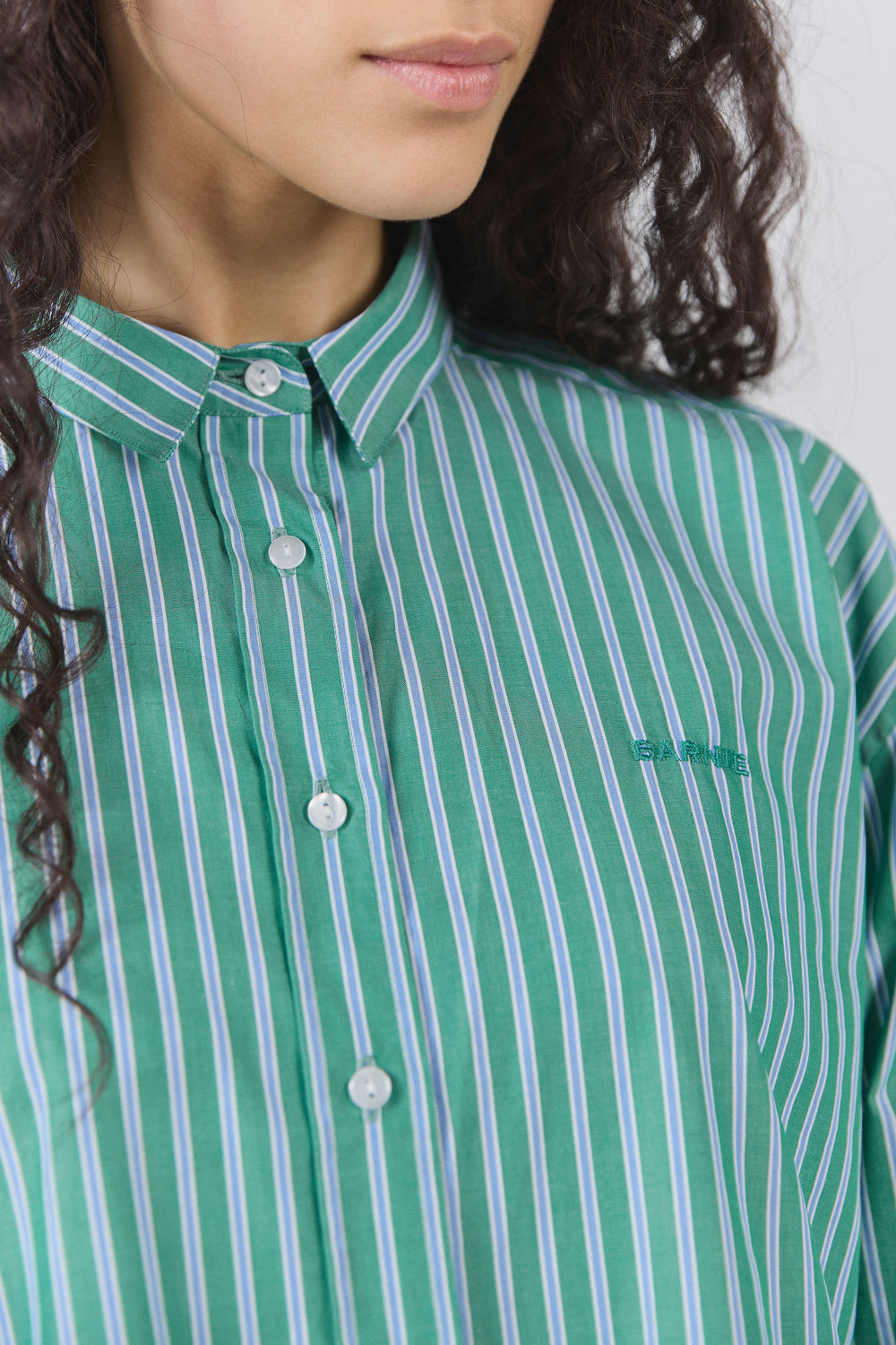 Chemise Liv rayures vertes 3