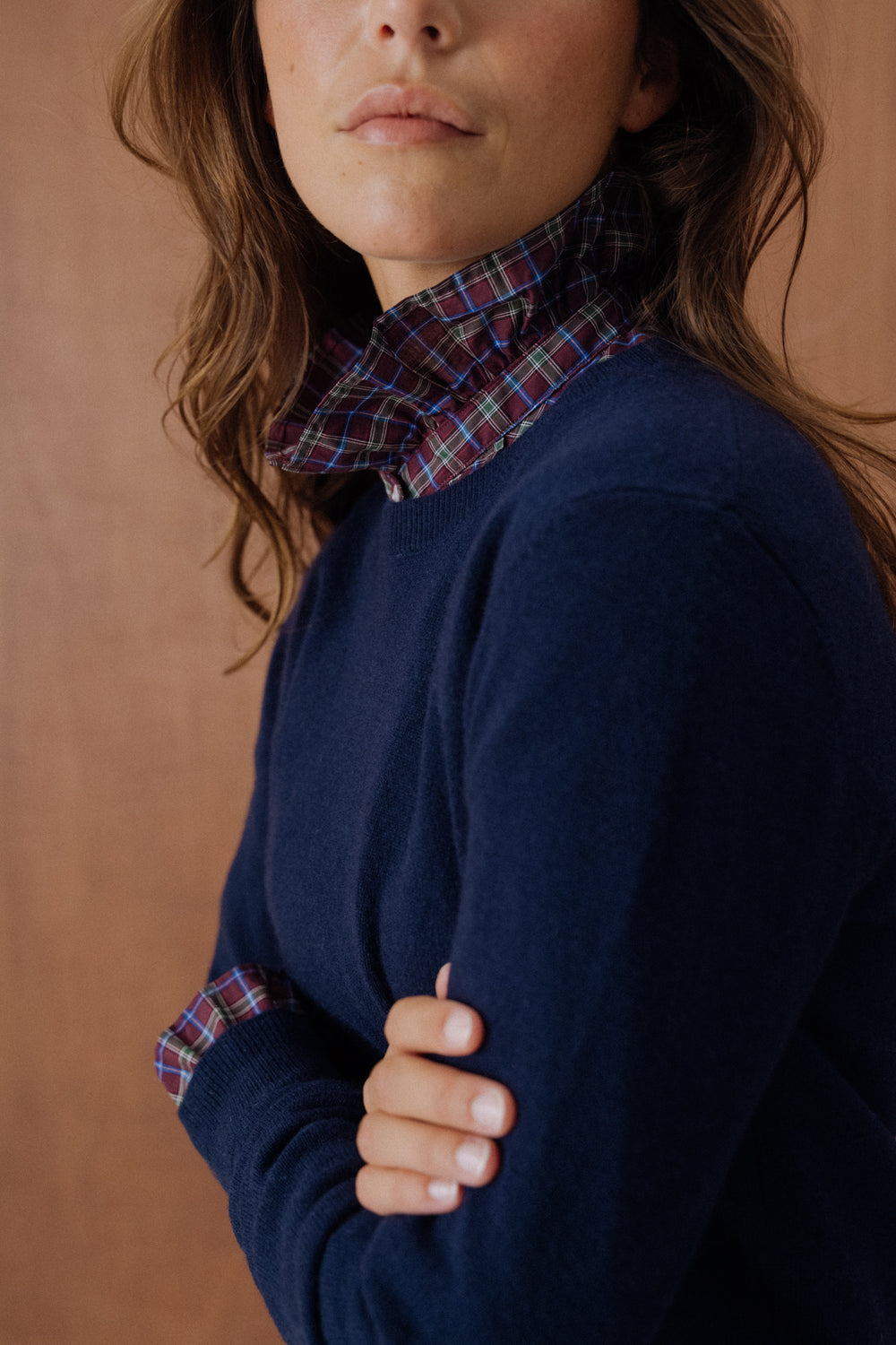 Chemise Marilou carreaux bordeaux