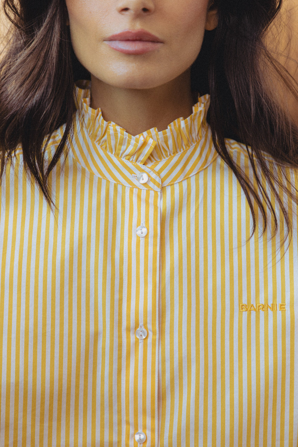 Jasmine yellow stripes shirt