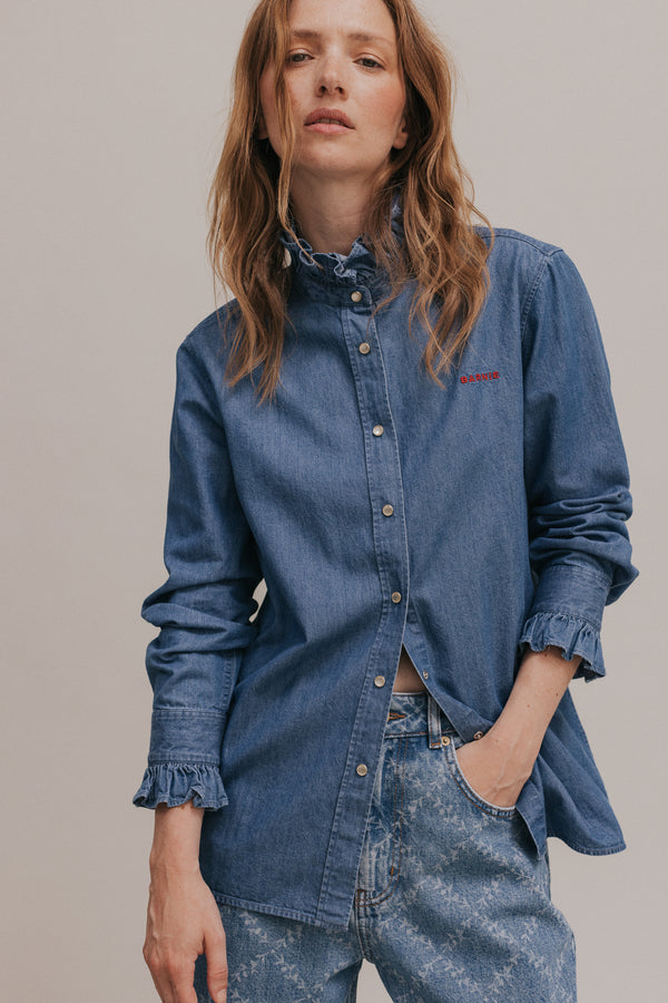 Sonia medium blue shirt
