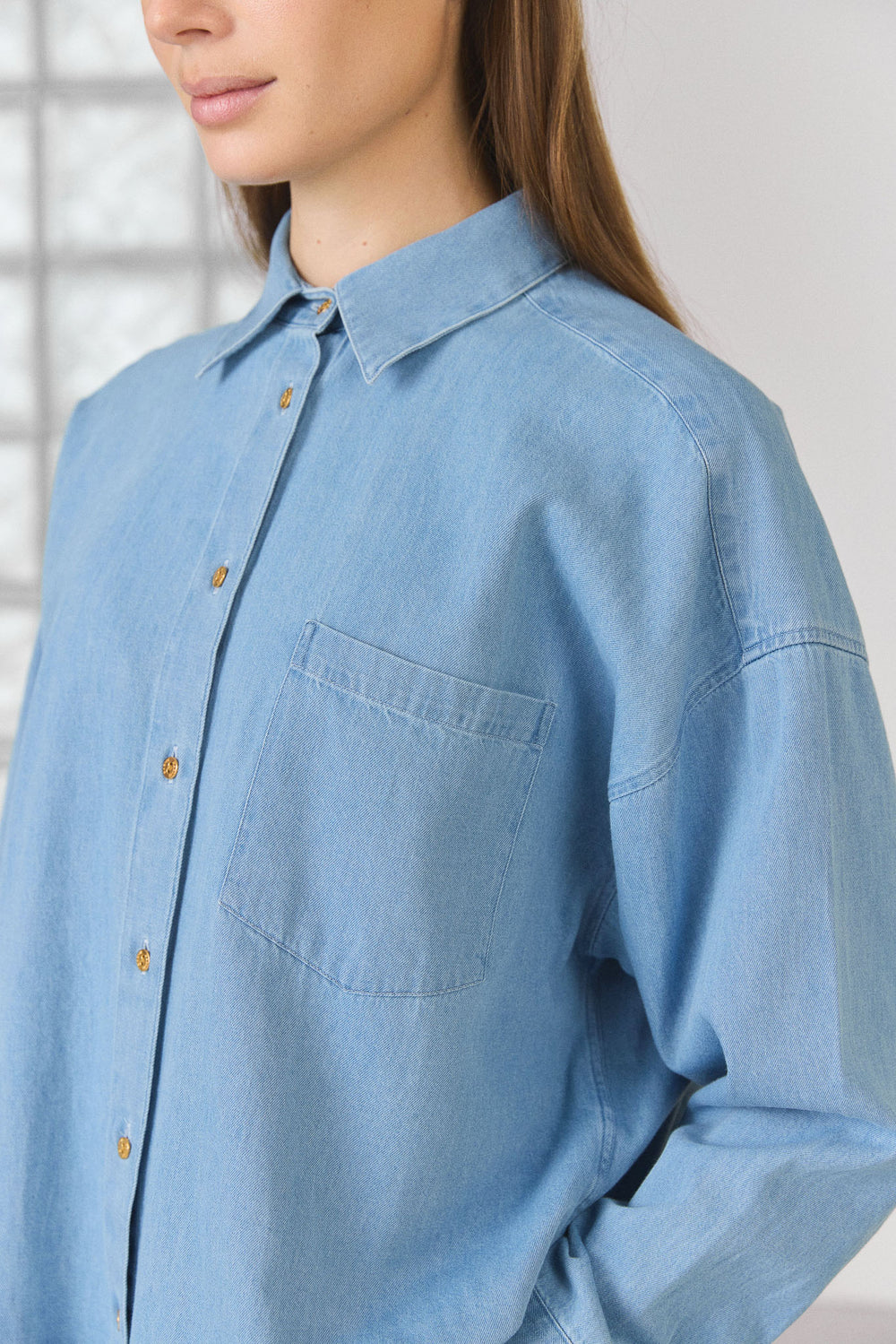 Chemise oversize Sun light blue 4