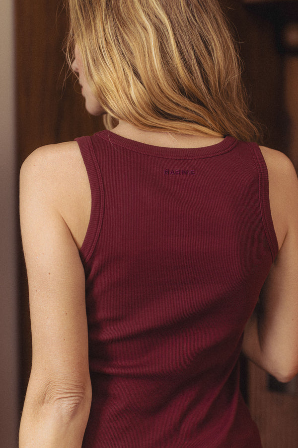 Débardeur Jean bordeaux