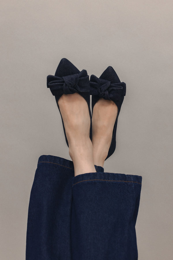 Escarpins Phoebe denim bleu foncé