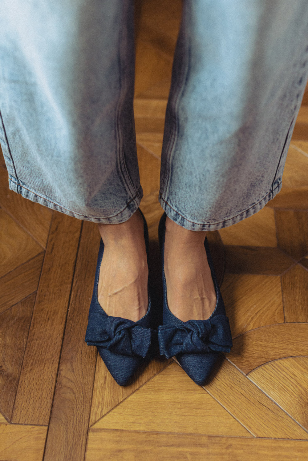 Escarpins Phoebe denim bleu foncé