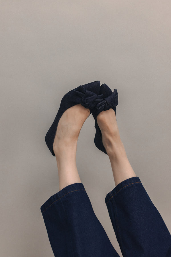 Escarpins Phoebe denim bleu foncé