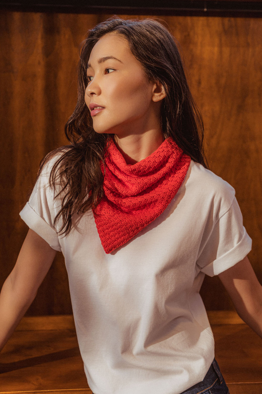 Foulard Charly vermillon