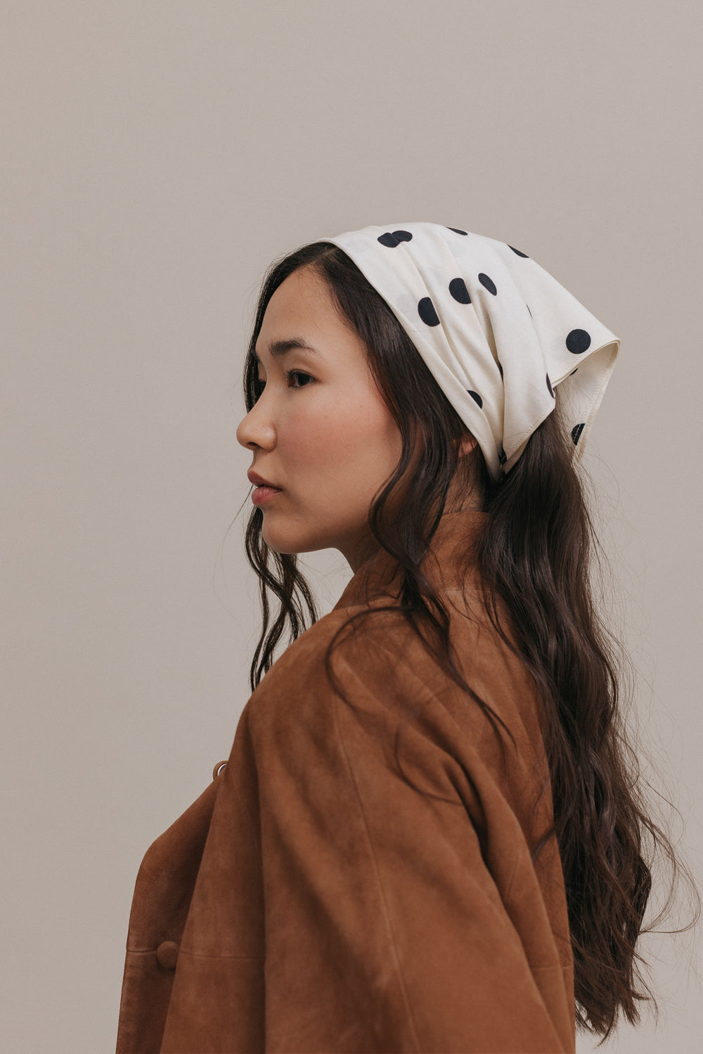 Isabelle polka dot scarf