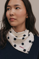 Foulard Isabelle écru pois