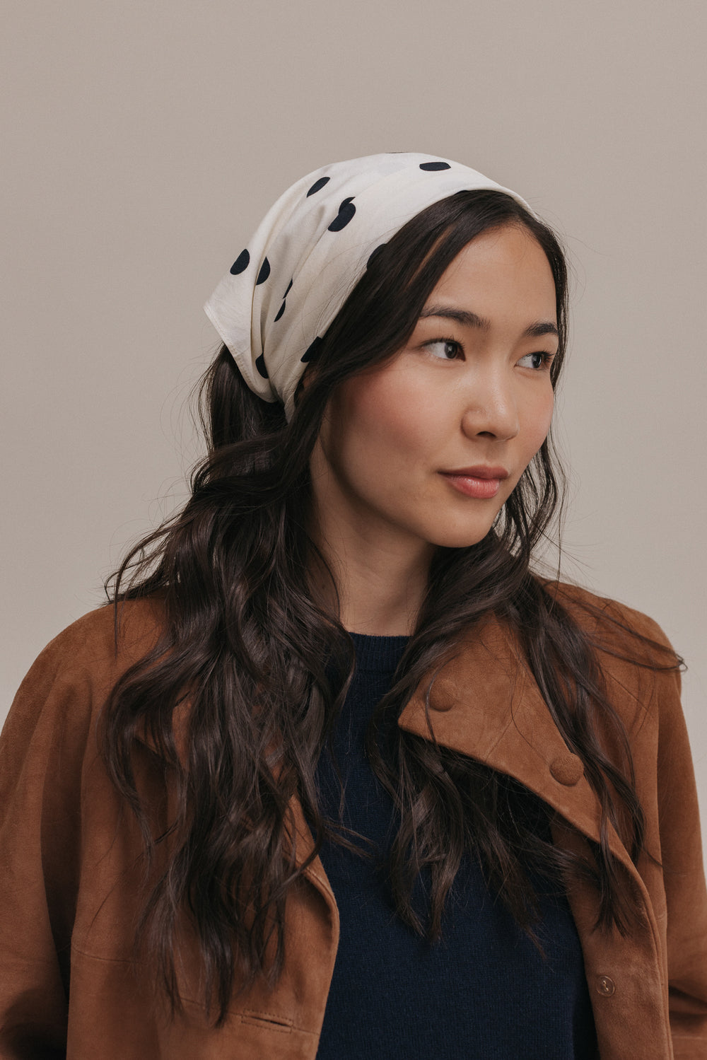 Isabelle polka dot scarf