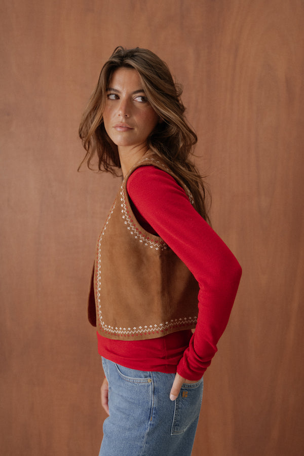 Gilet sans manches Elijah camel