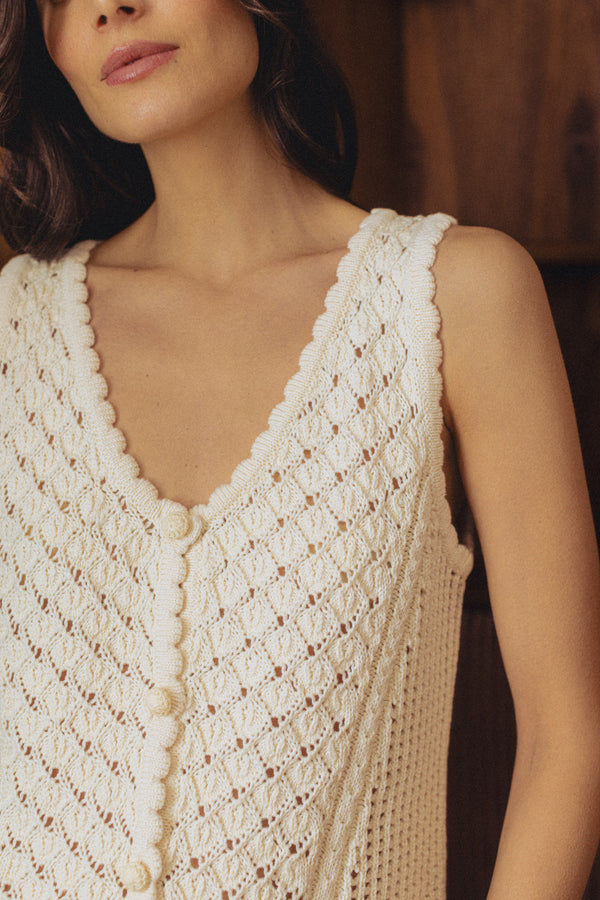 Gilet Raphaël écru