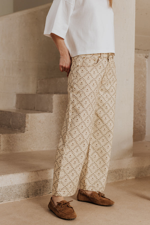 Jean Gaspard écru fleurs