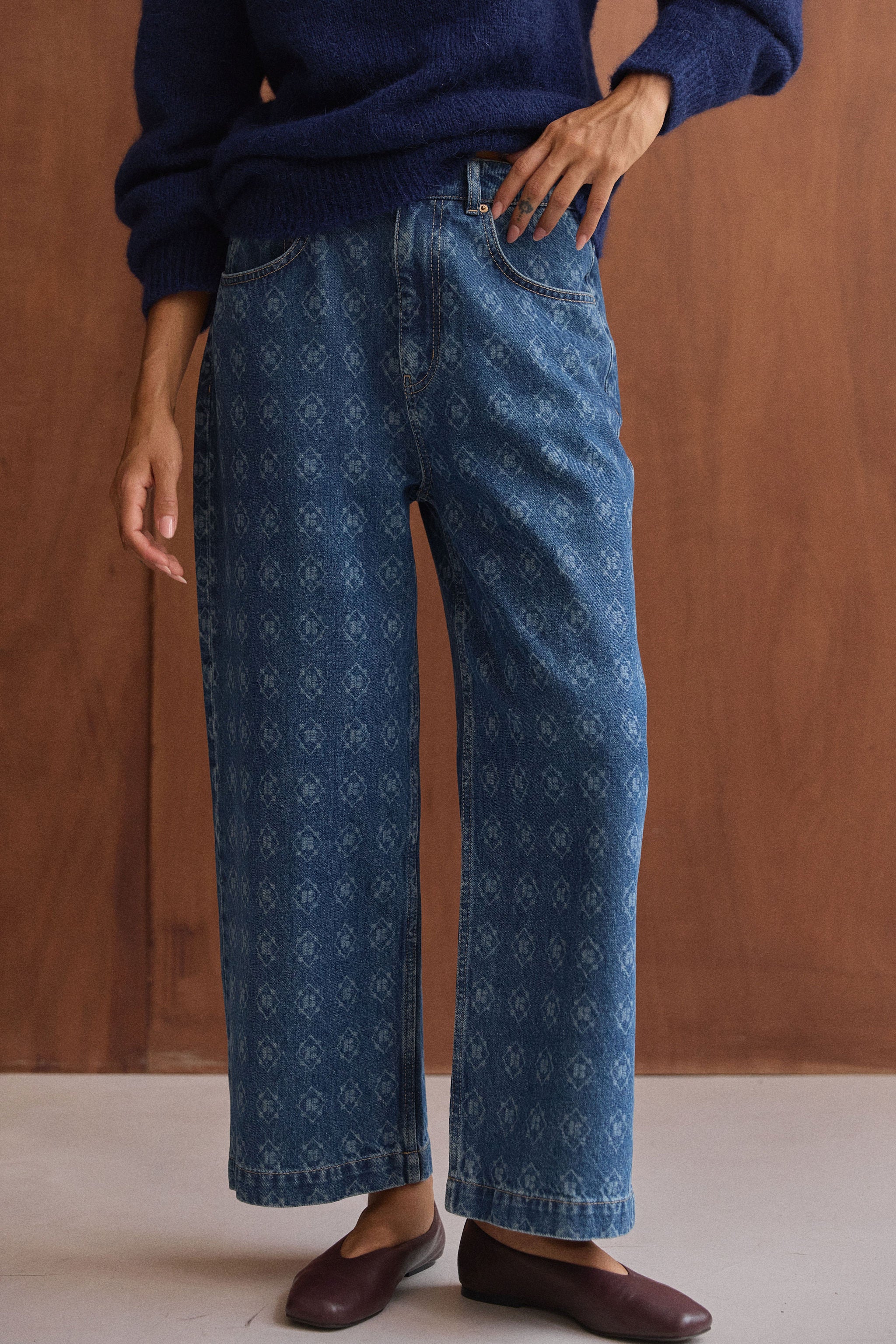 Jean Gaspard medium blue all-over